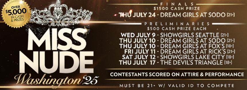 Miss Nude Washington 2025 is coming to Dreamgirls at Fox’s!